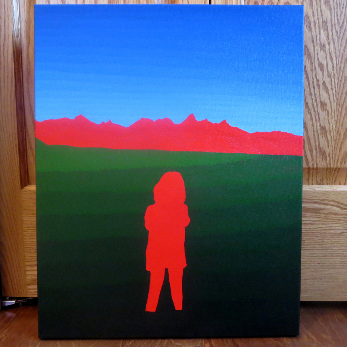 Coraline In Teton National Park Painting Process by Borbay