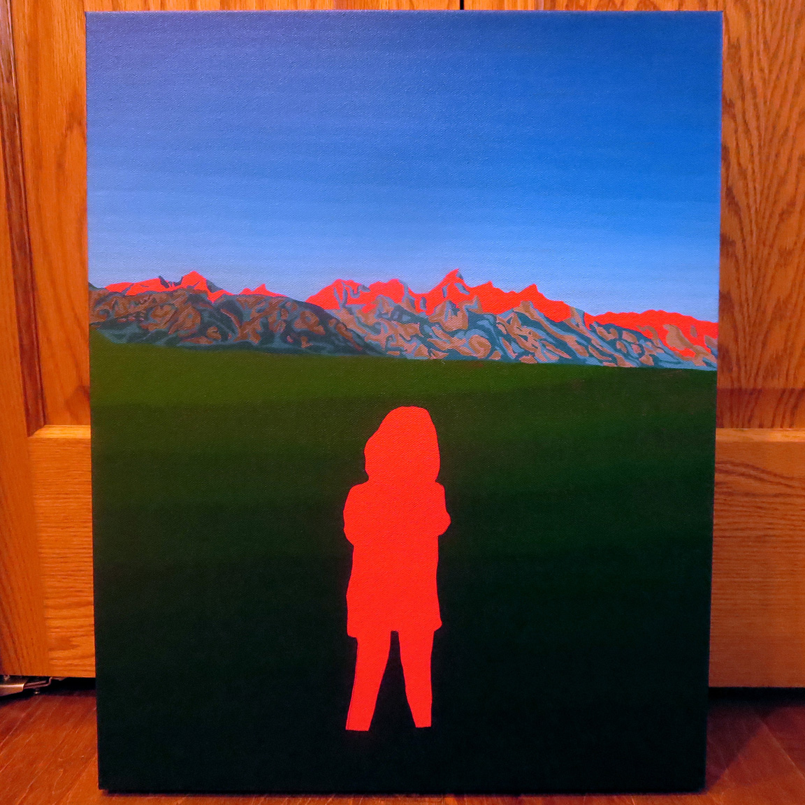 Coraline In Teton National Park Painting Process by Borbay