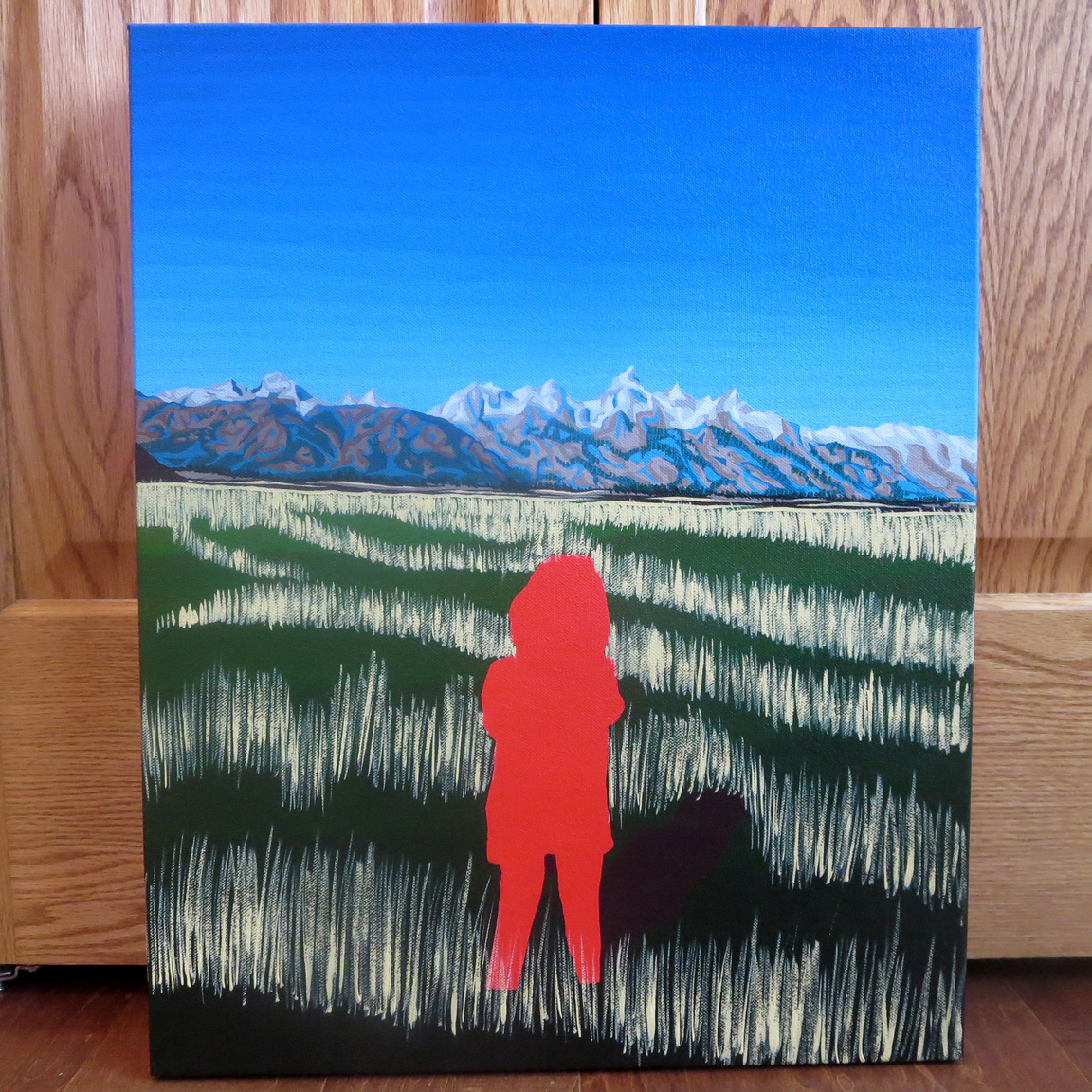 Coraline In Teton National Park Painting Process by Borbay