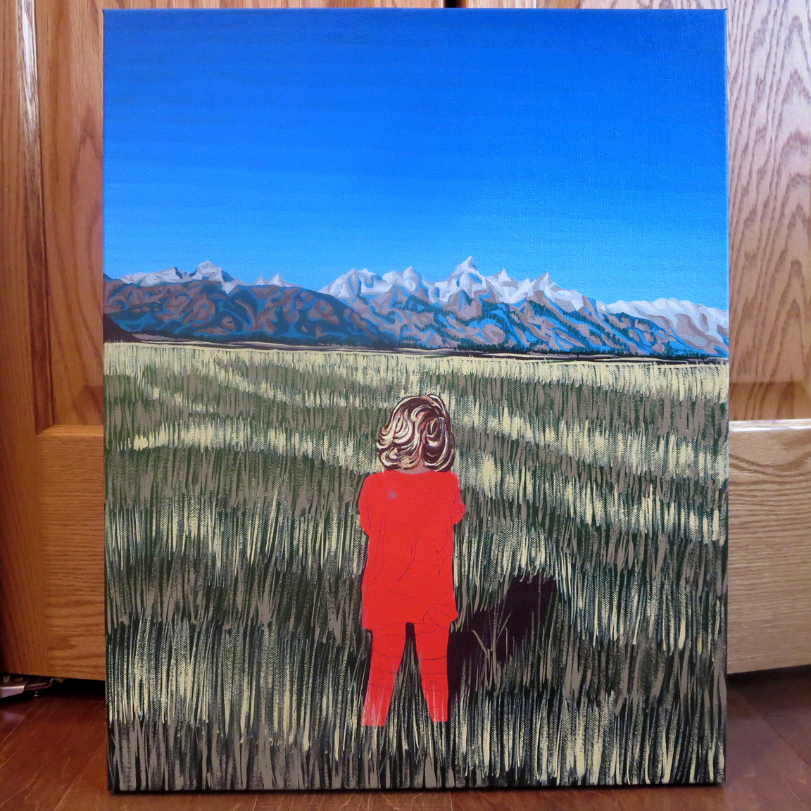 Coraline In Teton National Park Painting Process by Borbay