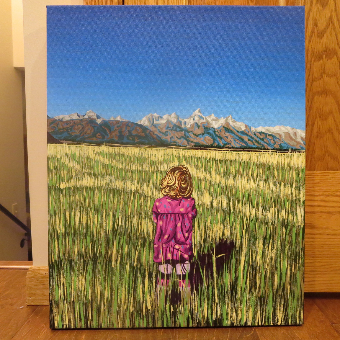 Coraline In Teton National Park Painting Process by Borbay