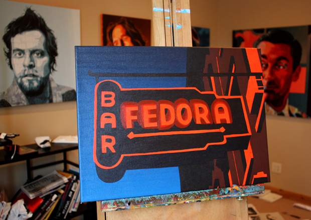 Bar Fedora Painting Process by Borbay