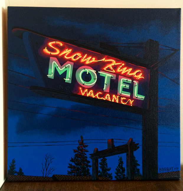 Snow King Motel Neon Sign Painting Process by Borbay