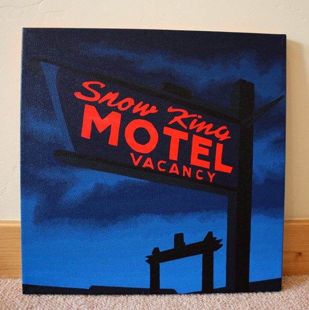 Snow King Motel Neon Sign Painting Process by Borbay