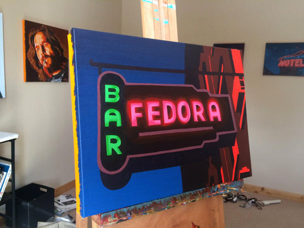 Bar Fedora Painting Process by Borbay