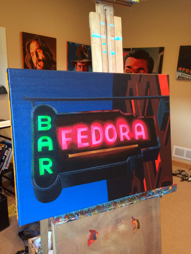 Bar Fedora Painting Process by Borbay