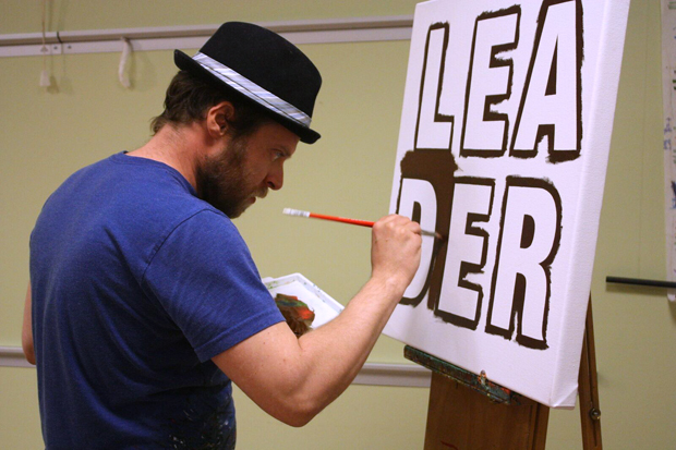 Borbay Painting at Leadercast JH Photo by Mark Wilcox
