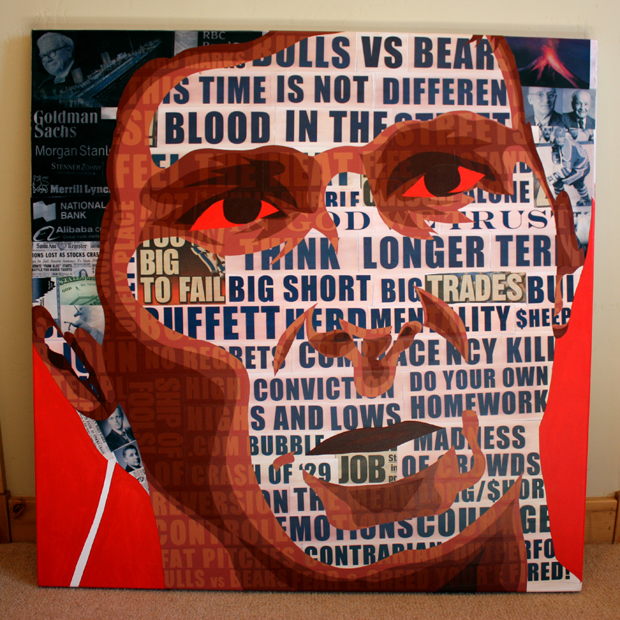 Dr Michael Burry Christian Bale Painting Process by Borbay - BORBAY Dr Michael Burry Christian Bale Painting Process by Borbay