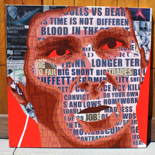 Dr Michael Burry Christian Bale Painting Process by Borbay - BORBAY Dr Michael Burry Christian Bale Painting Process by Borbay