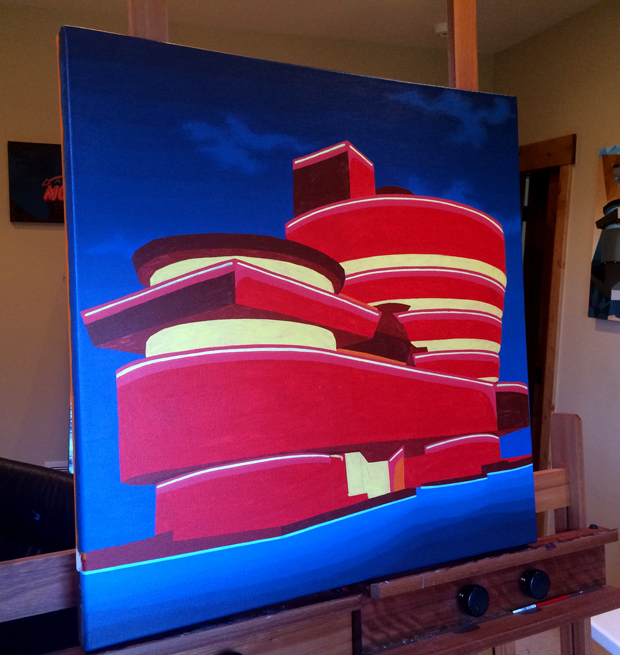 Neon Guggenheim Painting Process by Borbay - BORBAY Neon Guggenheim Painting Process by Borbay