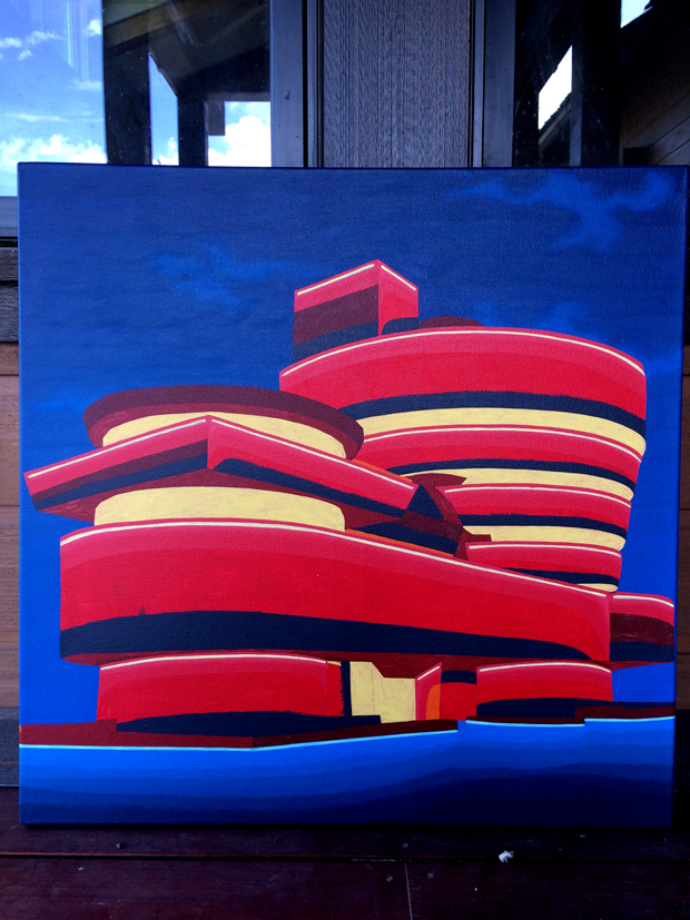 Neon Guggenheim Painting Process by Borbay - BORBAY Neon Guggenheim Painting Process by Borbay