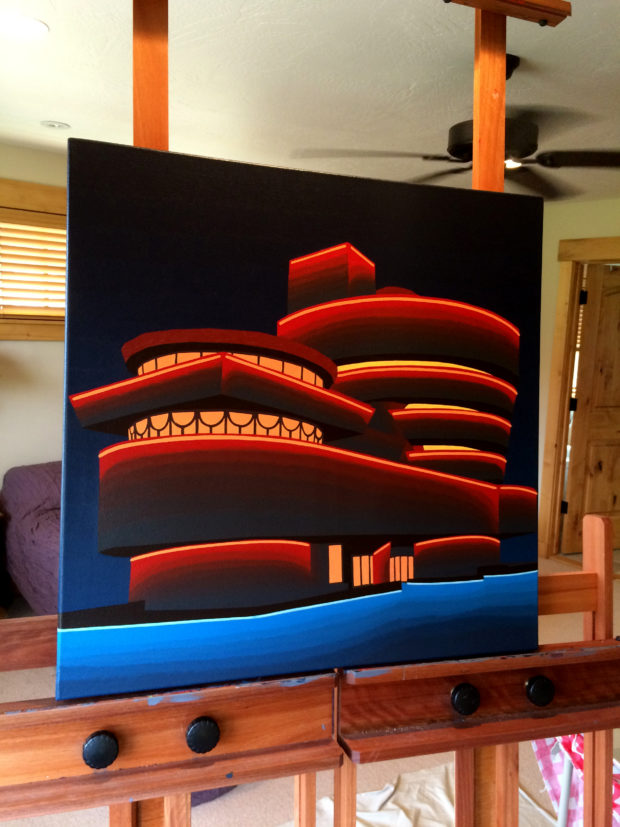 Neon Guggenheim Painting Process by Borbay - BORBAY Neon Guggenheim Painting Process by Borbay