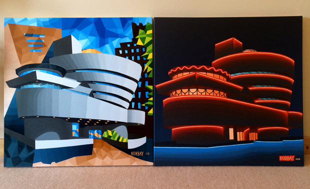 Neon Guggenheim Painting Process by Borbay - BORBAY Neon Guggenheim Painting Process by Borbay