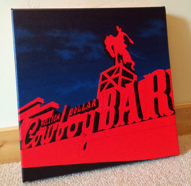 Million Dollar Cowboy Bar Painting Process Part Two by Borbay