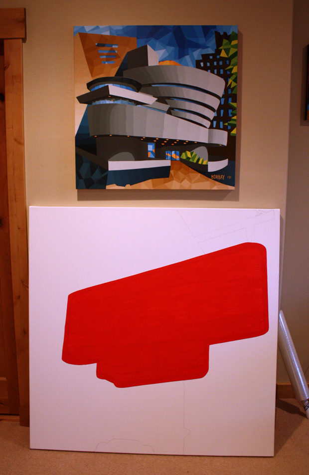 Ashes Hotel Bar Neon Painting Process by Borbay