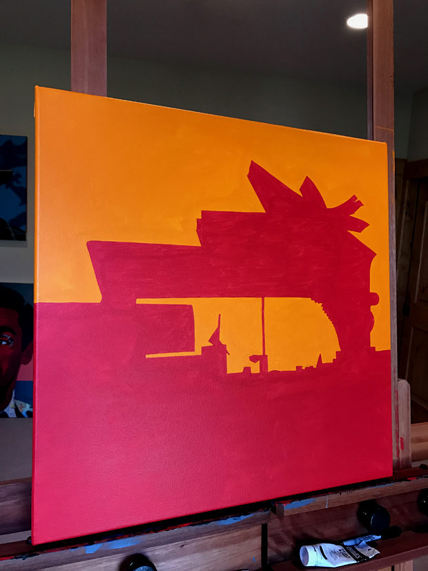 Carlos Danger Neon Painting Process by Borbay