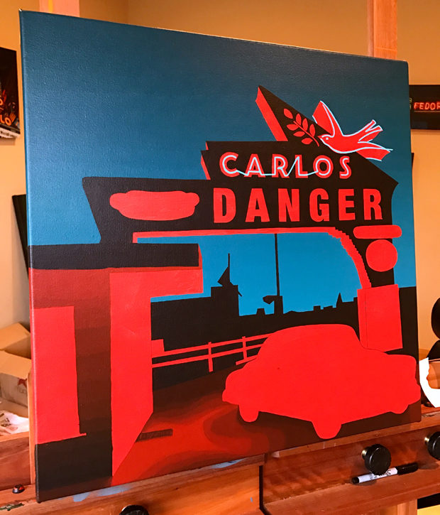 Carlos Danger Neon Painting Process by Borbay