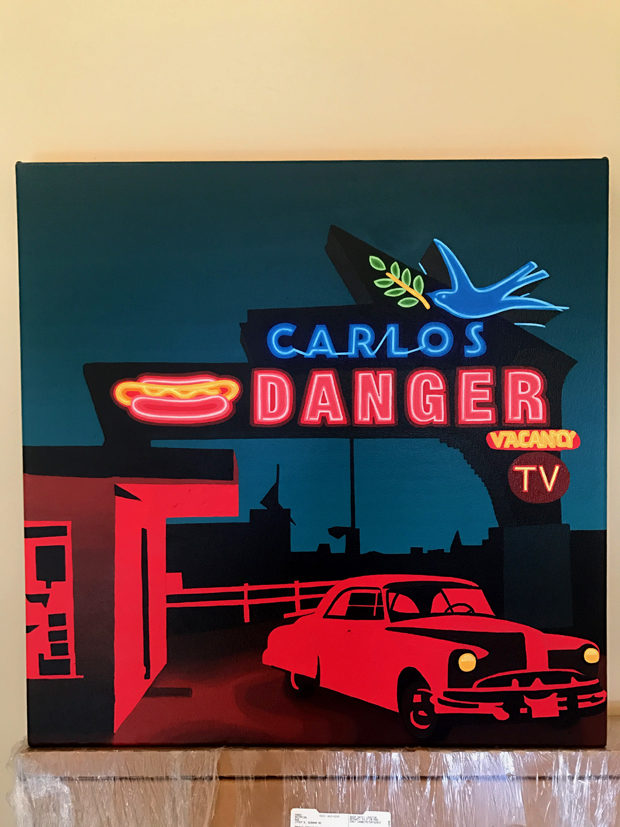 Carlos Danger Neon Painting Process by Borbay