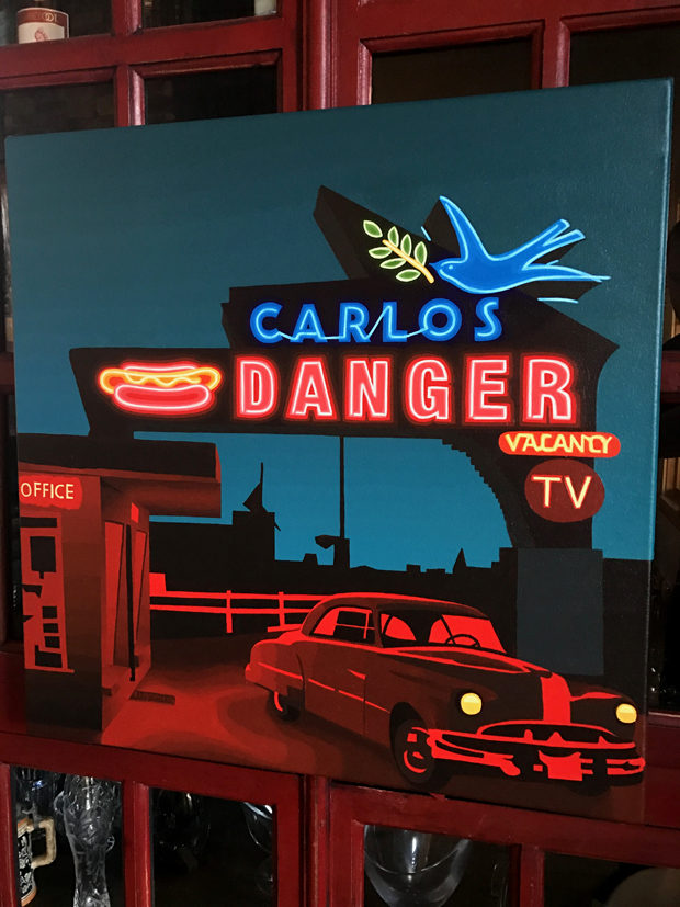 Carlos Danger Neon Painting Process by Borbay