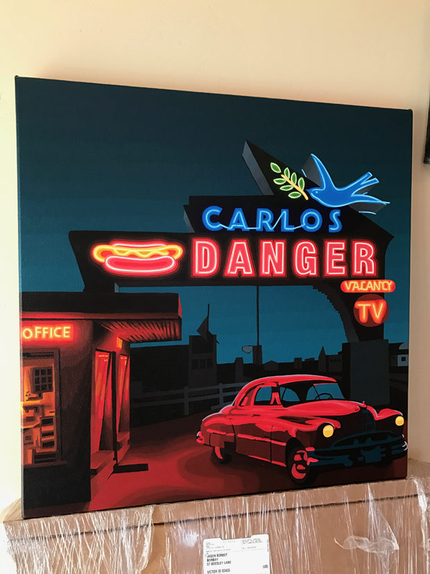 Carlos Danger Neon Painting Process by Borbay