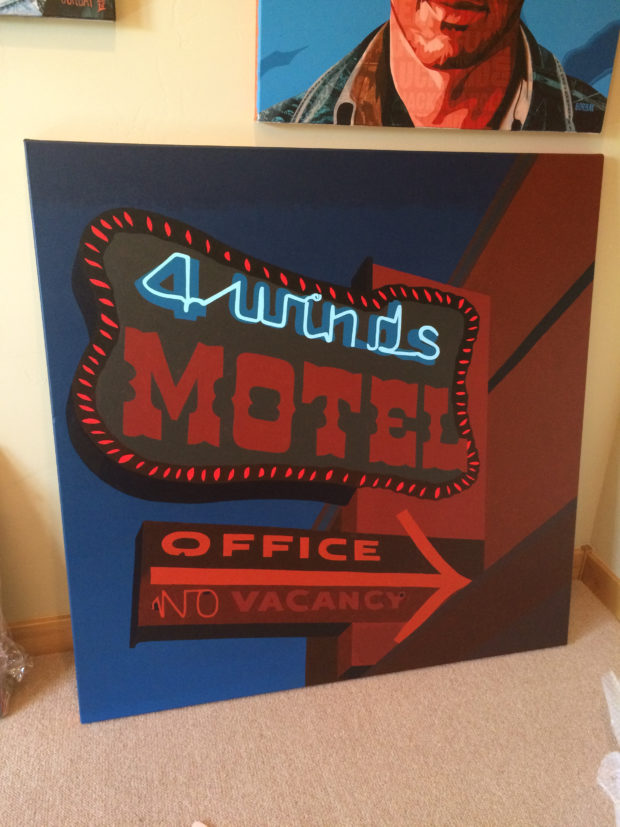 Four Winds Jackson Hole Neon Sign Painting Process by Borbay