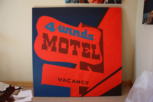 Four Winds Jackson Hole Neon Sign Painting Process by Borbay