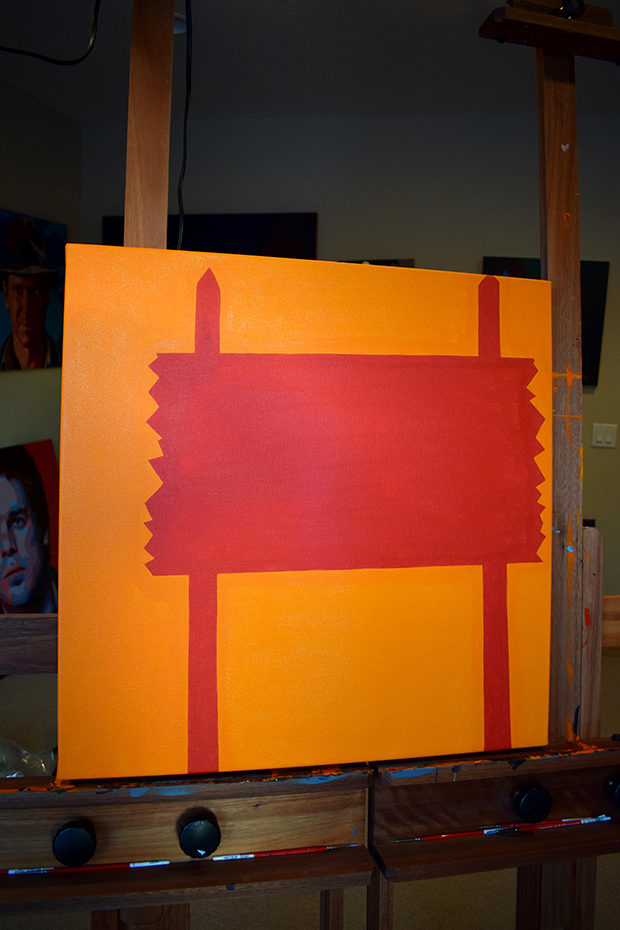 Howdy Stranger Jackson Hole Sign Painting Process by Borbay - BORBAY Howdy Stranger Jackson Hole Sign Painting Process by Borbay