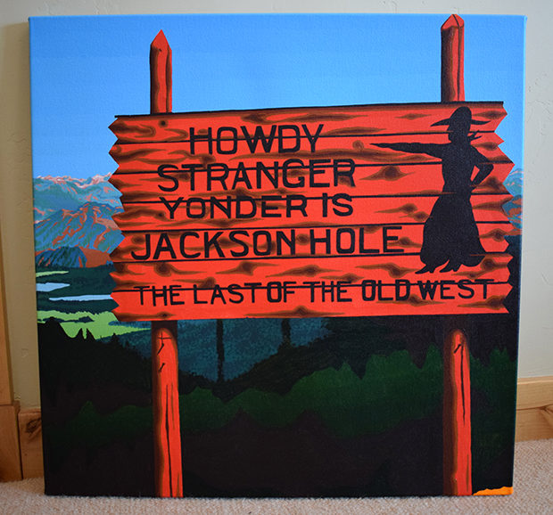 Howdy Stranger Jackson Hole Sign Painting Process by Borbay