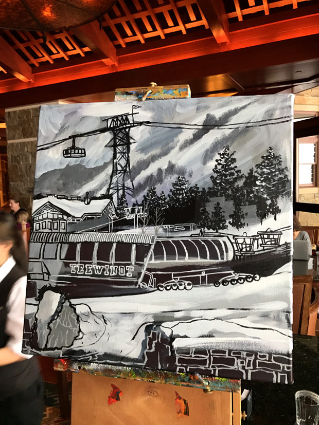 Four Seasons Jackson Hole Mountain Resort Painting Process by Borbay - BORBAY Four Seasons Jackson Hole Mountain Resort Painting Process by Borbay
