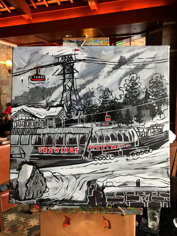 Four Seasons Jackson Hole Mountain Resort Painting Process by Borbay