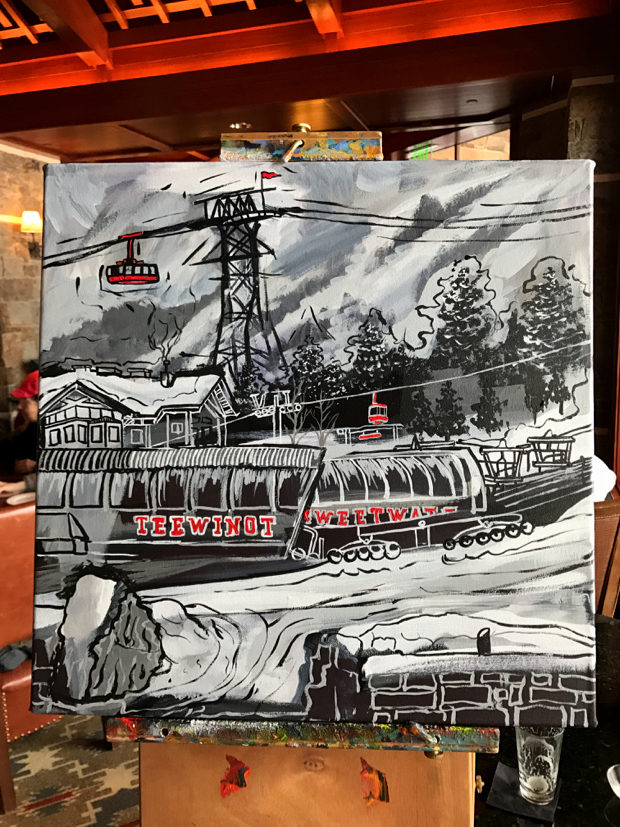 Four Seasons Jackson Hole Mountain Resort Painting Process by Borbay - BORBAY Four Seasons Jackson Hole Mountain Resort Painting Process by Borbay