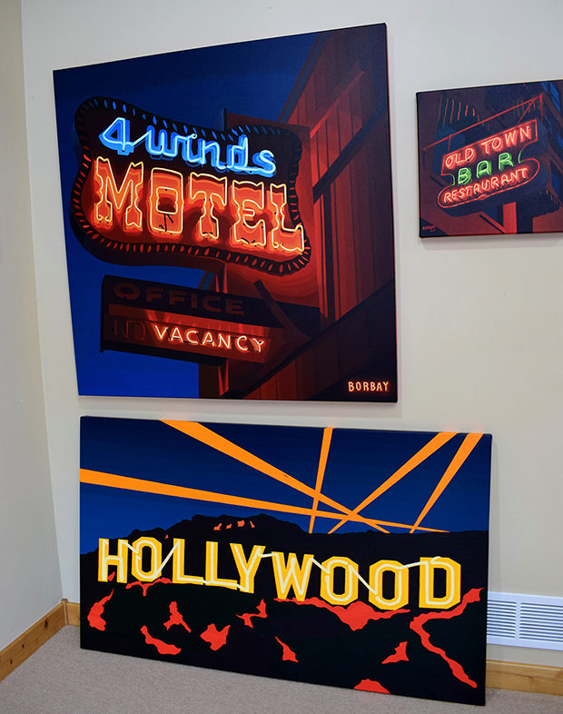 Hollywood Sign Neon Painting Process by Borbay