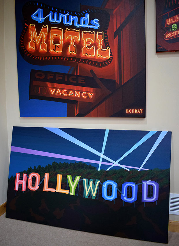 Hollywood Sign Neon Painting Process by Borbay