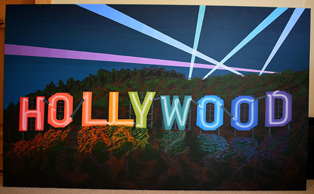 Hollywood Sign Neon Painting Process by Borbay