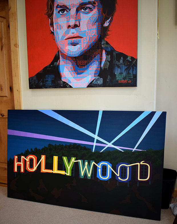 Hollywood Sign Neon Painting Process by Borbay