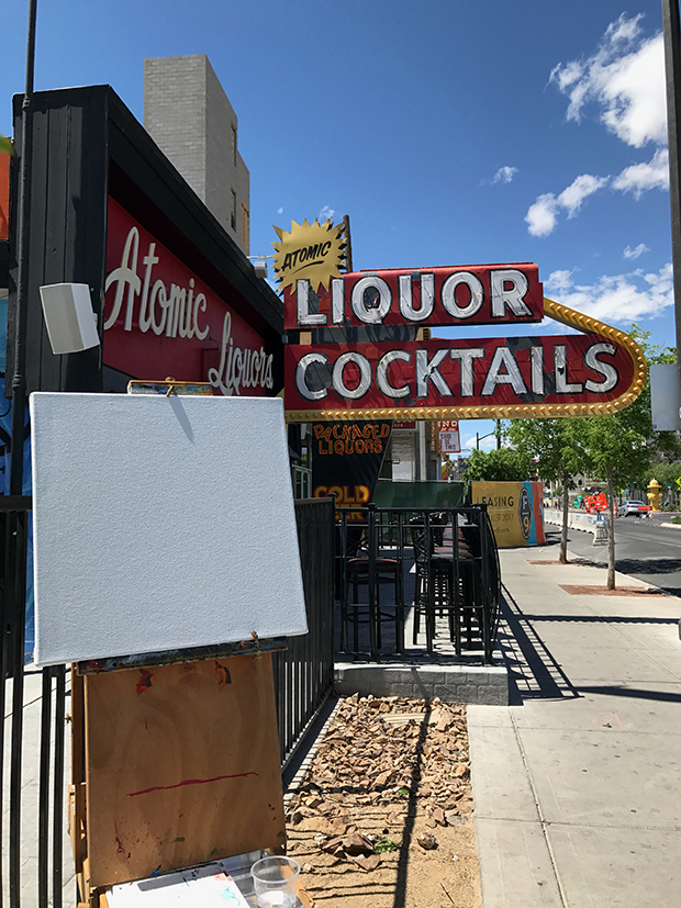 Atomic Liquors Painting Process by Borbay - BORBAY Atomic Liquors Painting Process by Borbay