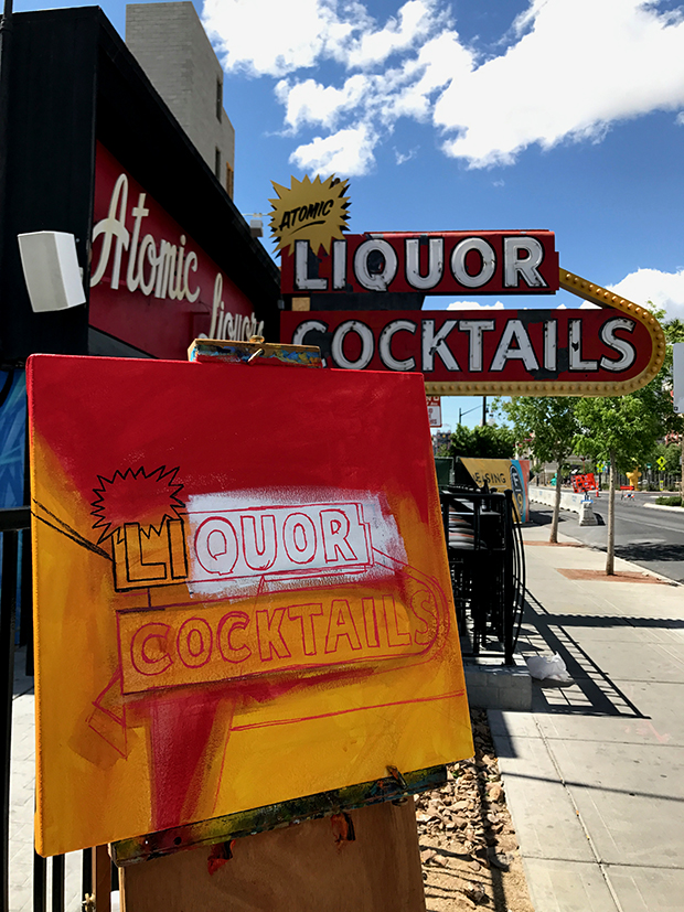 Atomic Liquors Painting Process by Borbay - BORBAY Atomic Liquors Painting Process by Borbay
