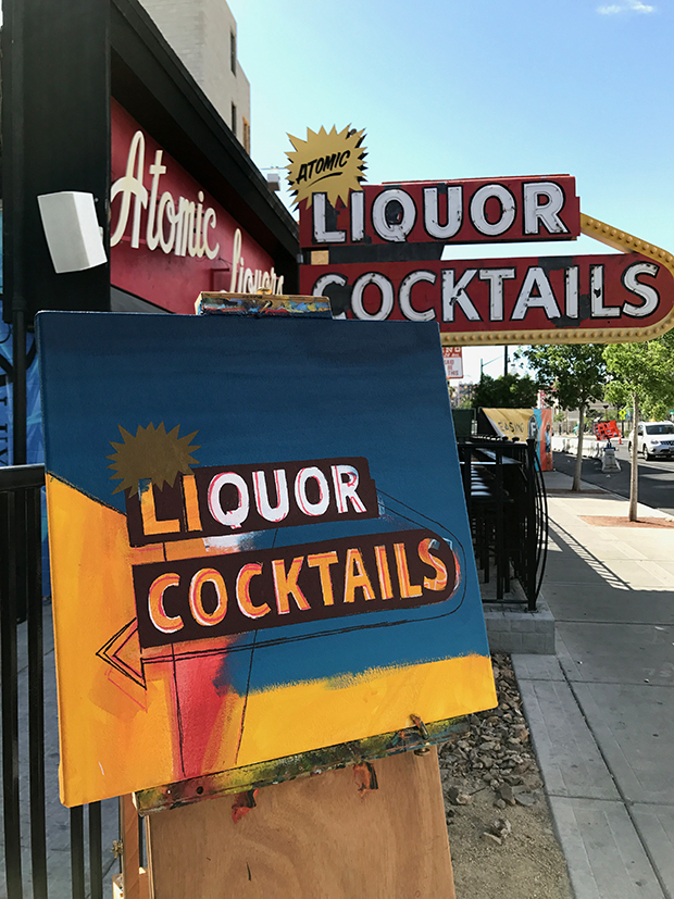 Atomic Liquors Painting Process by Borbay - BORBAY Atomic Liquors Painting Process by Borbay