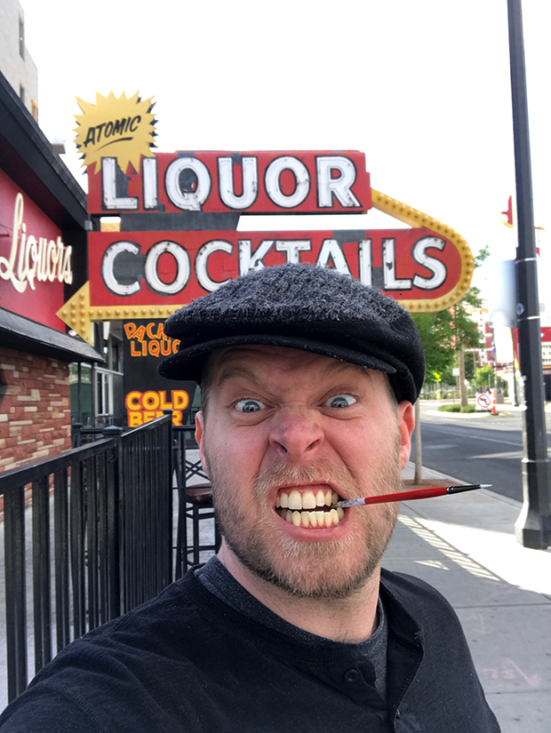 Atomic Liquors Painting Process by Borbay - BORBAY Atomic Liquors Painting Process by Borbay