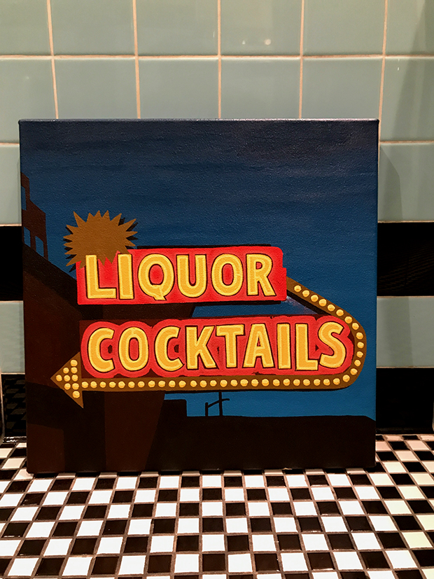 Atomic Liquors Painting Process by Borbay
