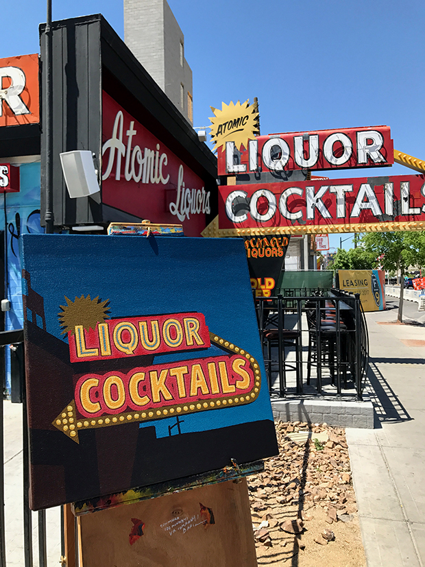 Atomic Liquors Painting Process by Borbay - BORBAY Atomic Liquors Painting Process by Borbay