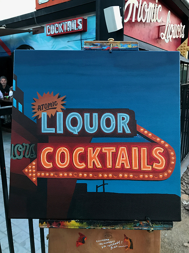 Atomic Liquors Painting Process by Borbay - BORBAY Atomic Liquors Painting Process by Borbay