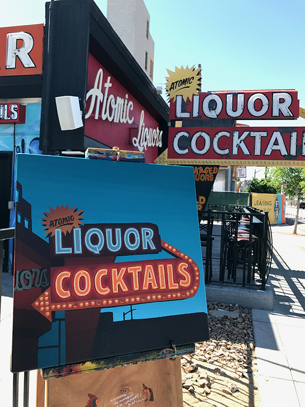 Atomic Liquors Painting Process by Borbay - BORBAY Atomic Liquors Painting Process by Borbay