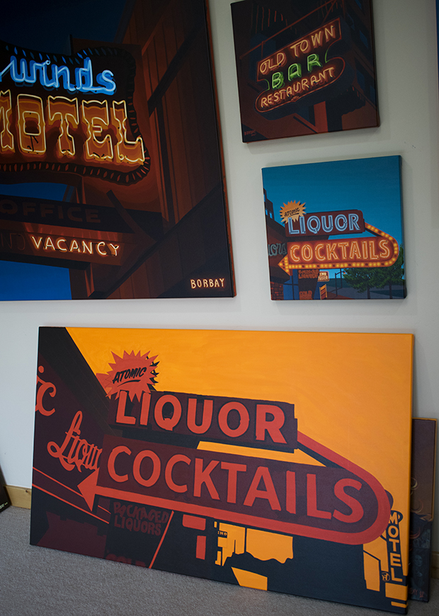 Atomic Liquors Painting Process by Borbay - BORBAY Atomic Liquors Painting Process by Borbay