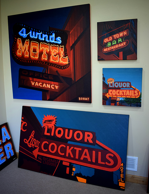 Atomic Liquors Painting Process by Borbay - BORBAY Atomic Liquors Painting Process by Borbay
