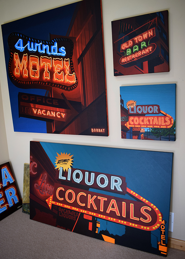 Atomic Liquors Painting Process by Borbay - BORBAY Atomic Liquors Painting Process by Borbay