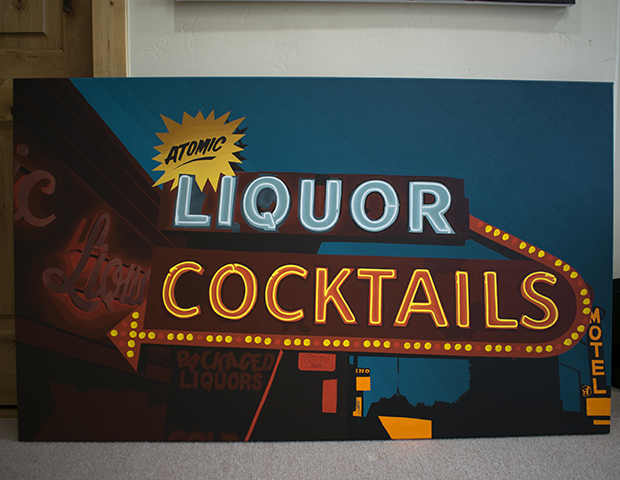 Atomic Liquors Painting Process by Borbay - BORBAY Atomic Liquors Painting Process by Borbay