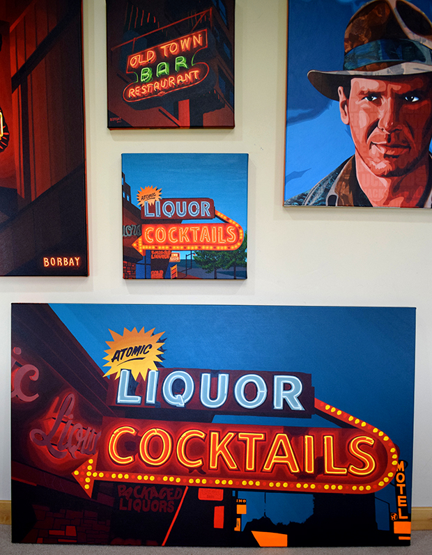 Atomic Liquors Painting Process by Borbay - BORBAY Atomic Liquors Painting Process by Borbay