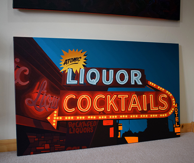 Atomic Liquors Painting Process by Borbay - BORBAY Atomic Liquors Painting Process by Borbay