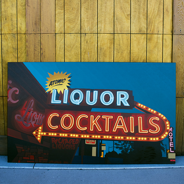 Atomic Liquors Painting Process by Borbay - BORBAY Atomic Liquors Painting Process by Borbay